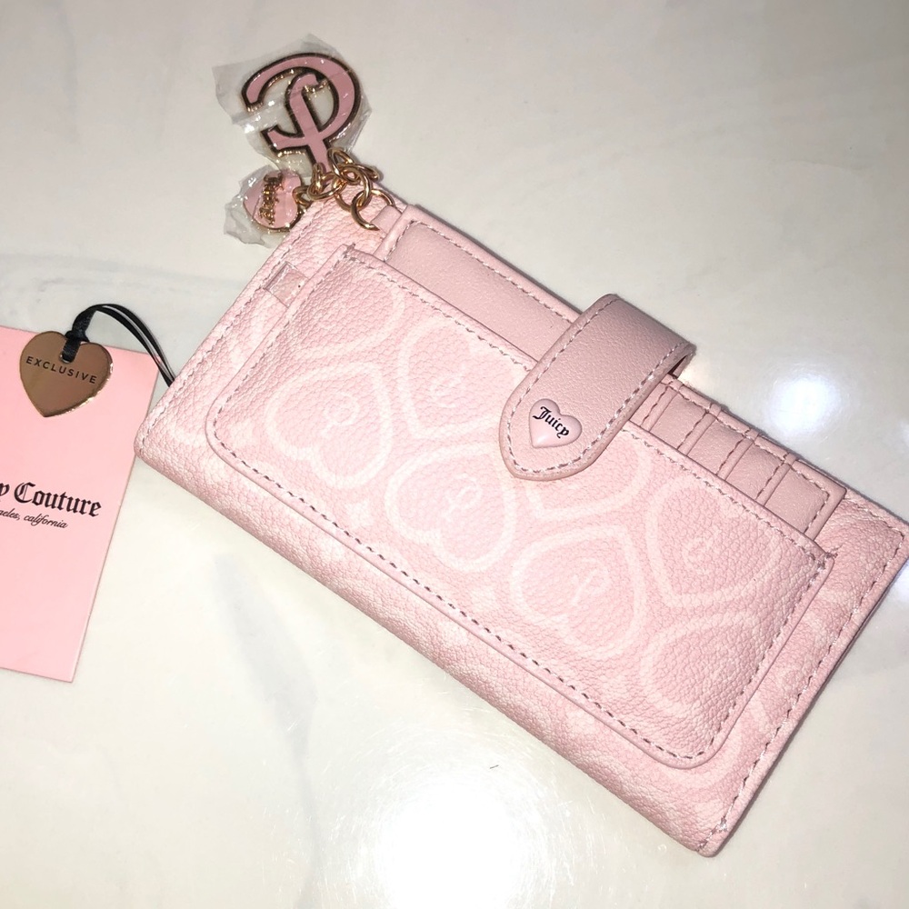 Juicy Couture Pink Clay The Bubble Pop Large Bifold + Pullout Card Case NWT - Picture 16 of 16